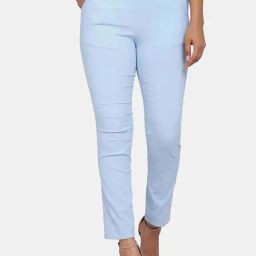 Powersutra Blue Slim Fit Trousers-image-98