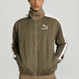 Puma The NeverWorn II Brown Regular Fit Printed Jacket-image-11