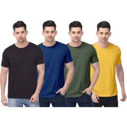 Color Capital Multicolored Regular Fit T-Shirt - Pack of 4-image-56