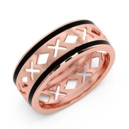 Candere by Kalyan Jewellers 18K Rose Gold BIS Hallmark Ring for Men-image-44