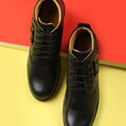 Red Chief Men's Black Derby Boots-picture-32