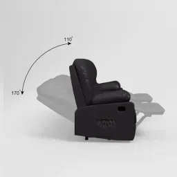 Godrej Interio Rhine V3 Brown Pinewood 3 Seater RH Recliner Sofa-image-32