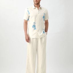 RARE RABBIT Men Comfort Fit Floral Printed Spread Collar Casual Shirt-image-67