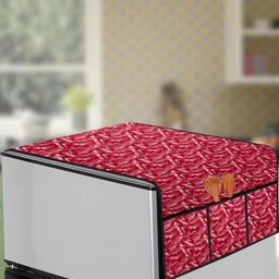 The Furnishing Tree Red Plastic Refrigerator Cover-image-50