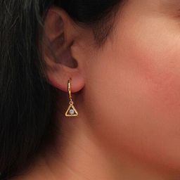 Tipsy closet Triangular Hoop Earrings-26