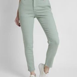 Spykar Sage Green Cotton Relaxed Fit Mid Rise Jeans-picture-14