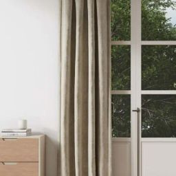 DDecor Beige Self Polyester 9 ft Long Door Curtain-image-78