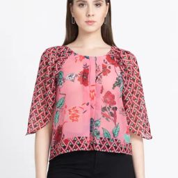 SHAYE Pink Floral Print Top-image-40