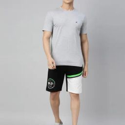 3Pin Multicolor Cotton Regular Fit Color Block Shorts - Pack of 2 image 5