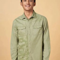Coolsters by Pantaloons Boys Olive Cotton Regular Fit Full Sleeves Shirt-image-22