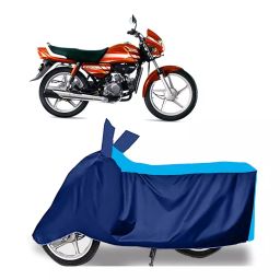 Auto Pearl Two Wheeler Cover for Hero HF Deluxe - Cyan, Blue-image-49