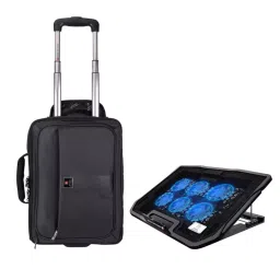 SWISS MILITARY Trolley Bag & Laptop Cooling Flexi Stand Combo Black , LTB4_LCF01-image-42