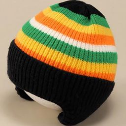 SYGA Striped Design Warm Knitted Winter Cap - Black-image-56