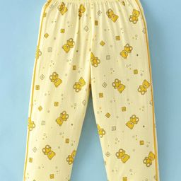 Tango Single Jersey Full Length Track Pant Teddy Print - Cream-picture-18