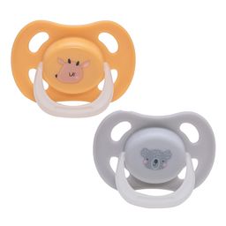 Adore Airo- The Symmetrical Pacifier that Glows in Dark with Sterilizer Case - Pack of 2( Grey+Beige)-23