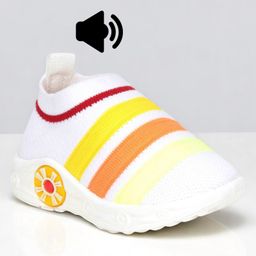 Lil Lollipop Striped Musical Shoes - White-image-21