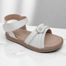 Lil Lollipop M Alphabet Applique Detailed Sandals - White-image-80