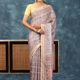 Ramraj Ethnic Motifs Printed Zari Saree-image-12