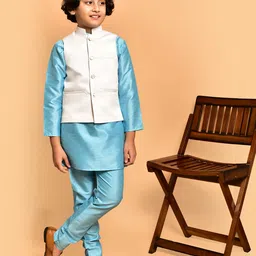 PRINTINDIA Boys Mandarin Collar Regular Straight Kurta with Pyjamas-picture-35