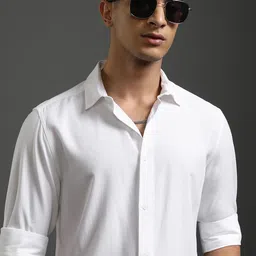 HIGHLANDER Men Spread Collar Solid Formal Shirt-image-57