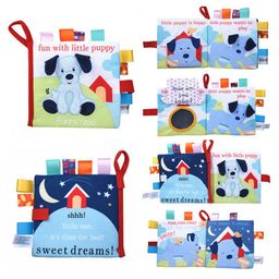 Adore Little Baby Adventure Cloth Toy Books for Babies with Squeaky Sounds & Interactive Characters- Little Puppy image 2