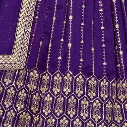 ODETTE Embroidered Sequinned Semi-Stitched Lehenga & Unstitched Blouse With Dupatta image 5