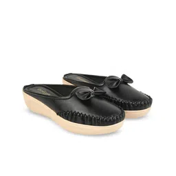Stylestry Women Round Toe Black Mules-picture-46