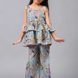 BAESD Girls Floral Regular Kurti with Palazzos-image-30