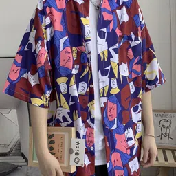 StyleCast Men Abstract Printed Short Sleeves Oversized Shirt-picture-17