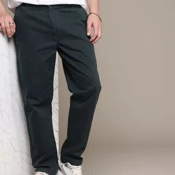 The Roadster Lifestyle Co. Men Pure Cotton Relaxed Chinos Trousers-image-20