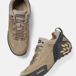 Woodland Men Leather Sneakers-image-79