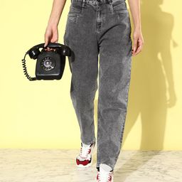 4WRD by Dressberry Women Faded Grey Mom Fit High-Rise De June Easy Urban Dressing Jeans-image-61