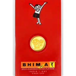 BHIMA Plain Flower 24KT Gold Coin -1gm-image-65