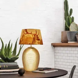 Kapoor E Illuminations Multicolor Blaike Chrome Glass Table Lamp - Set of 1-image-87