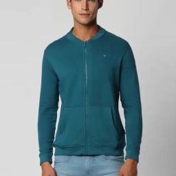 Van Heusen Sport Teal Green Regular Fit Sweatshirt-image-19