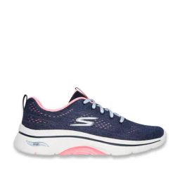 Skechers Women's GO WALK ARCH FIT 2.0 - VIVID Navy & Hot Pink Walking Shoes-1