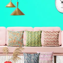 ArtzFolio Multicoloured Set of 5 Square Cushion Covers-image-40