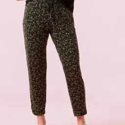 Enamor Green Printed Trackpants-picture-35