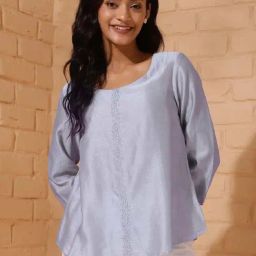Fabindia Grey Embroidered Top-image-64