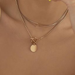 Arzonai Gold-Toned Metal Necklace-image-37