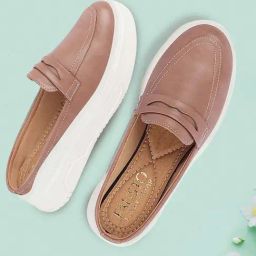 Fausto Women's Peach Mule Shoes-image-84