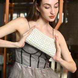 Odette White Fabric Envelope Clutch-picture-42