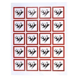 RS PRO Black, Red, White Gloss Polymeric Vinyl Safety Labels 40 mm x 40 mm Model No 8187726 (1 Bag of 20)-image-78