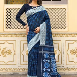 Mitera Ethnic Motifs Silk Blend Ikat Saree-picture-9