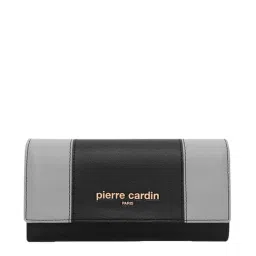 Pierre Cardin Black & Grey Color Block Wallet for Women-11