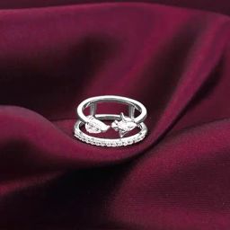 GIVA 92.5 Sterling Silver Gorgeous Floral Beauty Ring-image-5