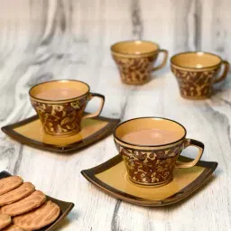 Unravel India Brown Ceramic Tea Sets-41