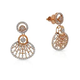 malabar gold and diamonds Malabar Gold & Diamonds 18k Rose Gold Dangler Earrings for Women-picture-35