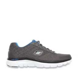 Skechers Men's FLEX ADVANTAGE- COVERT ACTION Charcoal Blue Casual Lace Up Shoe-image-36