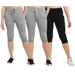 Vimal Jonney Multicolor Printed Capris (Pack of 3)-83